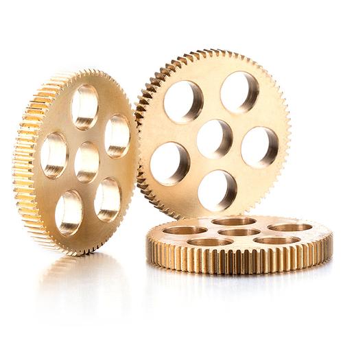 厂家供应小模数标准铜齿轮来图来样非标定做高耐磨圆柱形黄铜齿轮